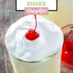Homemade McDonald's eggnog milkshake.
