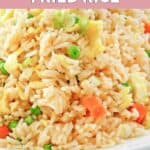 A plate of homemade Panda Express fried rice.