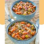 Bowls of homemade Plaza III steak soup.