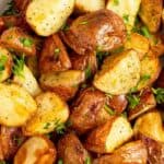 Oven roasted red potatoes in a bowl.