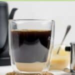 Vietnamese coffee and sweetened condensed milk.