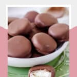 A bowl of homemade york peppermint patties.