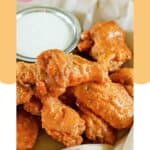Homemade Hooters wings and wing sauce.