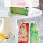 Two layer Jello poke cake.