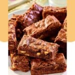A bunch of Kahlua brownies on a platter.