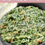 Homemade Lawry's creamed spinach with bacon and onions.
