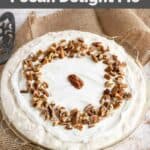 Homemade Piccadilly pecan delight pie topped with chopped pecans.
