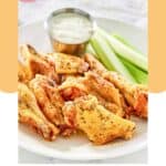 Homemade Wingstop lemon pepper chicken wings on a plate.