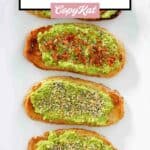 Homemade Dunkin Donuts avocado toast with and without bacon.