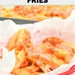 A basket of homemade animal style fries.