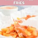 A serving of homemade animal style fries.