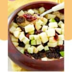 A bowl of homemade McDonald's fruit and maple oatmeal.