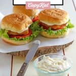 Homemade McDonald's tartar sauce and fish sandwiches.