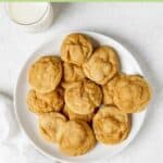 Snickerdoodle cookies on a plate.