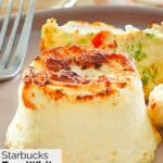 Homemade Starbucks egg white bite on a plate.