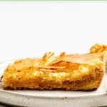 A slice of homemade Treebeards butter cake on a plate.