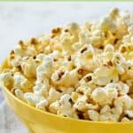 A bowl of instant pot popcorn.