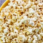 A bowl of instant pot popcorn.