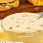 A bowl of homemade big mac sauce.