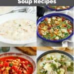 Copycat Olive Garden soups collage.