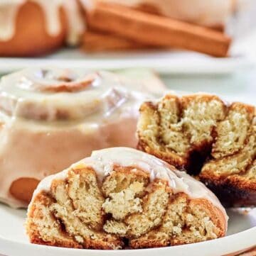 Copycat Panera cinnamon rolls on a plate.