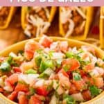 Homemade Applebee's pico de gallo in a small bowl.