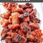 Homemade Applebee's riblets on a rectangular platter.