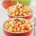 Bowls of classic apple charoset.