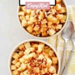 Two bowls of apple pecan charoset.