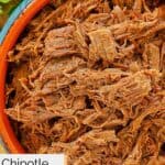 Homemade Chipotle barbacoa in a bowl.