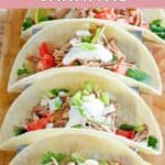 Tacos made with homemade Chipotle carnitas.