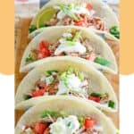 Soft tacos with homemade Chipotle carnitas.