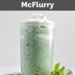 Homemade McDonald's oreo shamrock mcflurry topped with whipped cream.