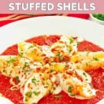 A bowl of homemade Olive Garden giant cheese stuffed shells.