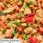 Homemade Panda Express kung pao chicken.