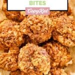 Homemade Texas Roadhouse rattlesnake bites on parchment paper.