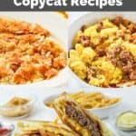 Copycat Waffle House hash browns, hashbrown bowl, and Texas patty melt.