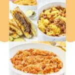 Waffle House copycat Texas patty melt, hashbrown bowl, and hash browns.