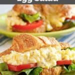 Homemade chicken salad chick egg salad sandwiches.