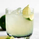 Copycat Chipotle Mexican Grill margarita on the rocks.