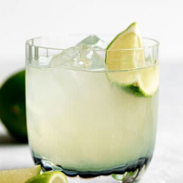 Copycat Chipotle Mexican Grill margarita on the rocks.