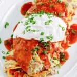 Copycat IHOP Colorado omelette on a large plate.