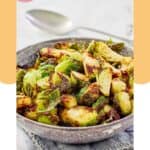 A bowl of air-fried brussels sprouts.