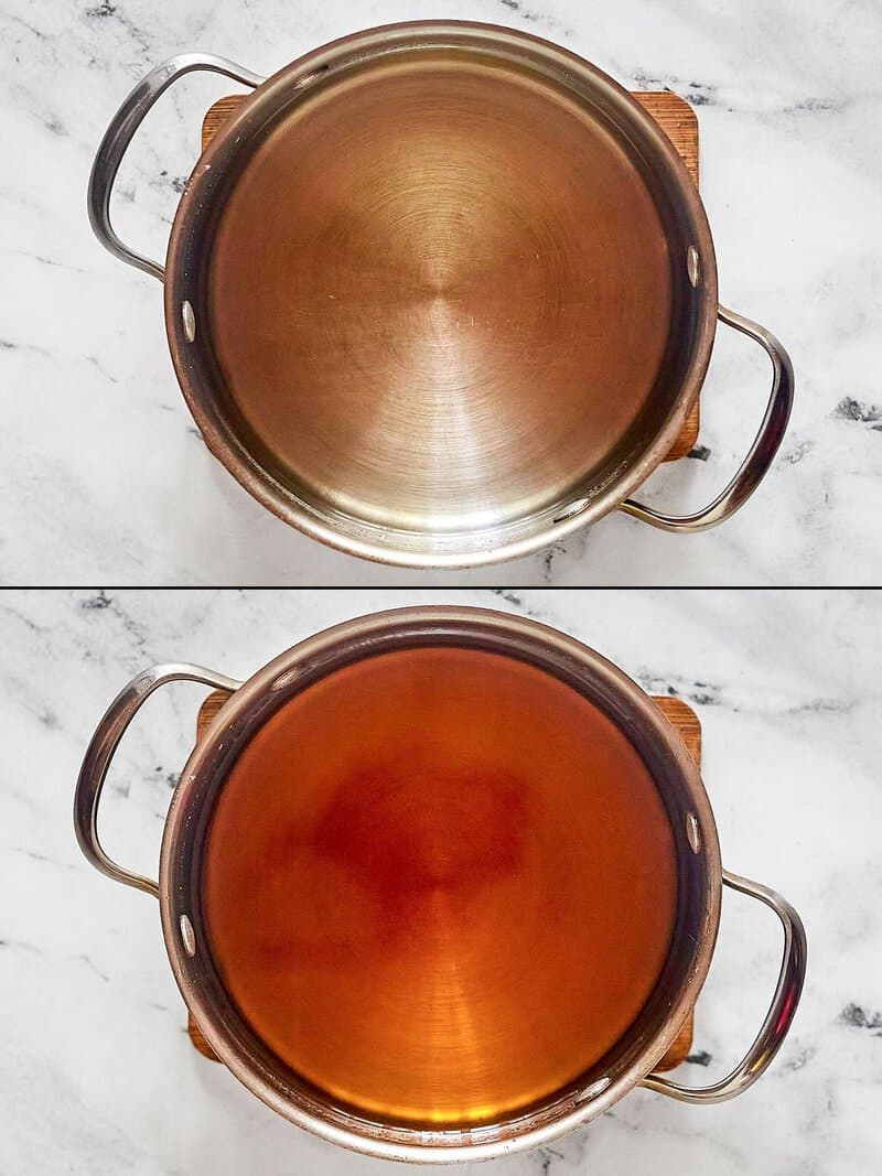 Making buttery maple syrup.