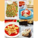 Copycat Olive Garden asparagus, lasagna, stuffed shells, and cheesecake.