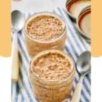 Two jars of homemade brekki overnight oats.