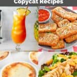 Copycat TGI Friday's island rum punch, cheese sticks, French onion soup, and mandarin orange salad.