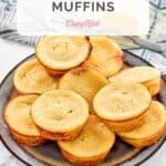 Copycat Cracker Barrel cornbread muffins on a large plate.