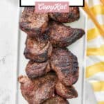 A platter of homemade Fogo de Chao picanha steaks.