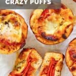 Several copycat Little Caesars crazy puffs and one cut in half.